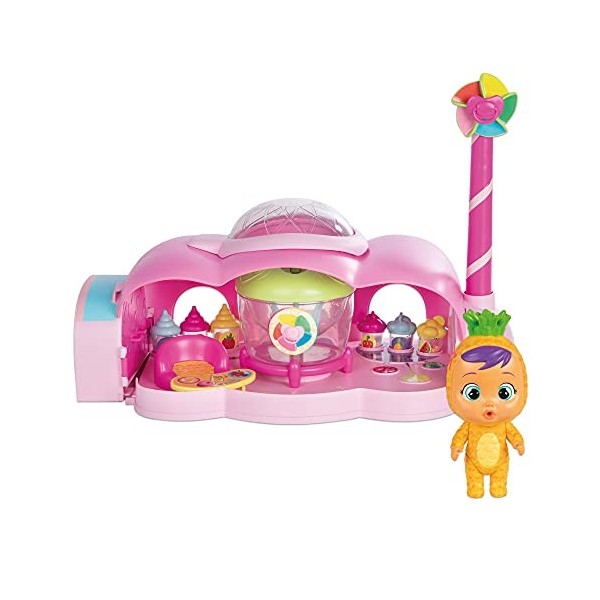 Bébé Llorones Larmes Magiques Tutti Frutti, lusine de Pia - Playset avec poupée Exclusive Pia et 20 Accessoires pour créer d