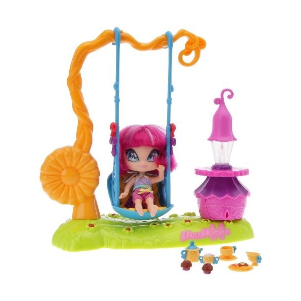 Bandai - Pop pixie - 22332 - Poupée - Accessoire - Balançoire Magique et Poupée - Amore & Lockette