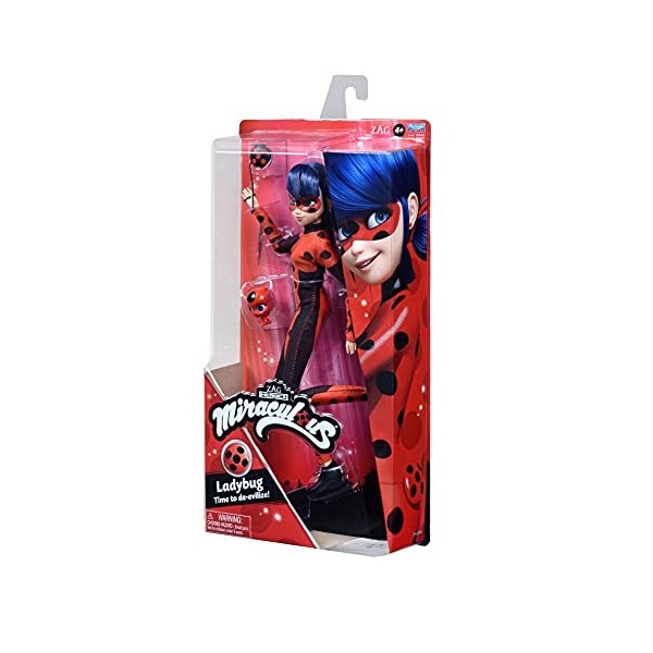 BANDAI Miraculous : Les Aventures de Ladybug et Chat Noir – Poupée Ladybug avec Accessoires, 26 cm P50006X Multicolore