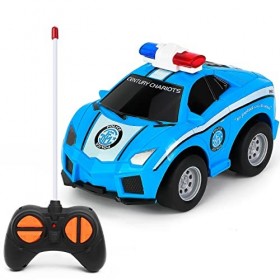 Highttoy Voiture Telecommandée Enfant 2 3 4 Ans, Voiture de Police Telecommandé Jouet Enfant 2 3 4 Ans Garcon Petite Voiture 