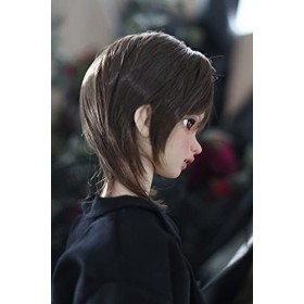 Tita-Doremi Poupée à rotule BJD Perruque Poupées Morceau De Cheveux 1/3 8-9" MDD MSD Volks AOD Minifee DOD Poupée Brun Perruq