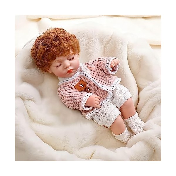 CUAIBB Small Reborn Dolls 11.8 inch, Poupée réincarnée pour Enfants, poupée en Vinyle, poupée dormeuse réaliste avec vêtement