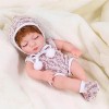 CUAIBB Small Reborn Dolls 11.8 inch, Poupée réincarnée pour Enfants, poupée en Vinyle, poupée dormeuse réaliste avec vêtement