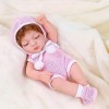 CUAIBB Small Reborn Dolls 11.8 inch, Poupée réincarnée pour Enfants, poupée en Vinyle, poupée dormeuse réaliste avec vêtement