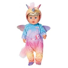 BABY born Onesie Fantasy Licorn pour poupées de 43cm - Pour les Petites Mains - Comprend une crinière en peluche, une corne d