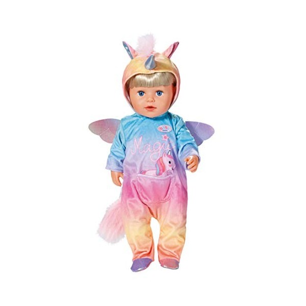 BABY born Onesie Fantasy Licorn pour poupées de 43cm - Pour les Petites Mains - Comprend une crinière en peluche, une corne d