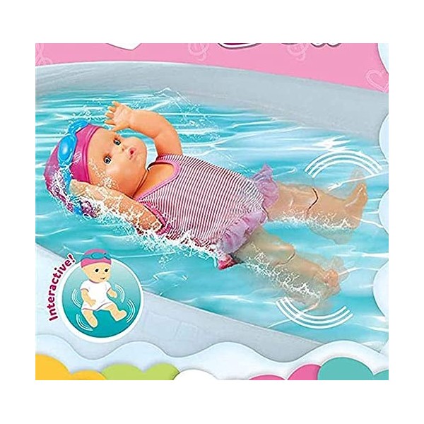 Poupée de natation interactive pour bébé avec fonction flottante, jouet deau pour la baignoire