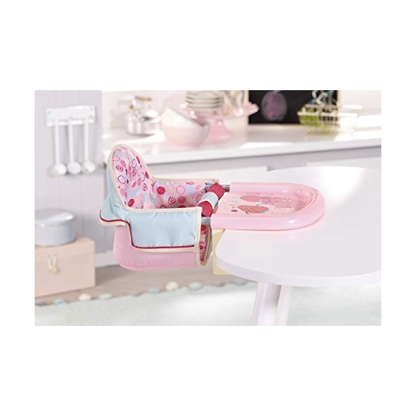 Baby Annabell Lunch Time Chaise Haute pour Poupée de 43 cm - pour les Petites Mains, Jeu Créatif Suscite lEmpathie et Amélio