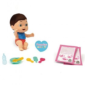 Cicciobello - Amicycci Food Time, Tenero Bebè cyccioeric avec Couche colorée, Mini Figurine et Set Papa, pour Filles à partir