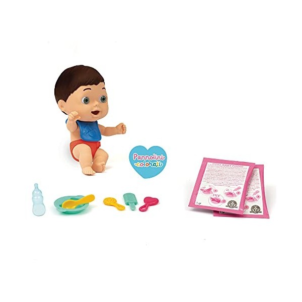 Cicciobello - Amicycci Food Time, Tenero Bebè cyccioeric avec Couche colorée, Mini Figurine et Set Papa, pour Filles à partir