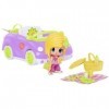 Pinypon - 700008150 - Mini-Poupée - La Voiture Pique-Nique + 1 Figurine - Voiture Violet