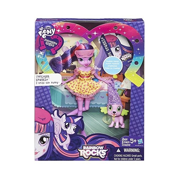 My Little Pony Equestria girls Rainbow Rocks Twilight Sparkle and Spike The Puppy Set