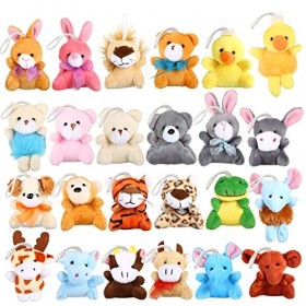 LIHAO Calendrier de L’Avent 2023 - Compte à Rebours Noël -24 pcs jouet d‘animaux mignons, Jouet Cadeau/Cadeaux de Noël spécia