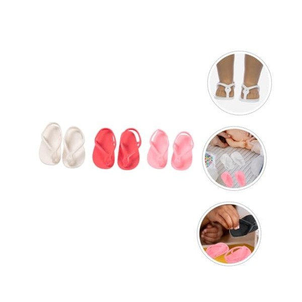 ibasenice 3 Paires De Jouets pour Filles Jouet pour Filles Fille Jouets Poupées pour Filles Décor Mini Chaussures Artisanat S