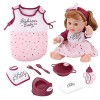 Gruwkue Poupée en Vinyle, Poupée Fille réaliste adorables poupées en Vinyle Souple avec Lait et Couche, Kit poupée pour Cadea