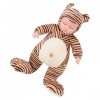 Poupée en Vinyle Électrique, 40cm Réaliste Mignonne 3 Lumière Musique Vinyle Poupée en Forme de Tigre pour Enfants de 4 à 6 A