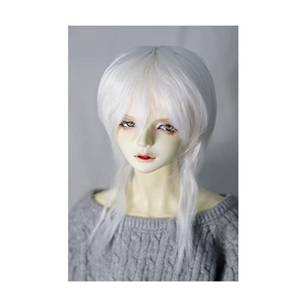 Tita-Doremi Perruque BJD à rotule pour poupée 15-17 cm YOSD BB LATI Blanc perruque uniquement, pas une poupée 