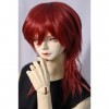 Tita-Doremi BJD Perruque de poupée articulée à bille 15-17 cm YOSD BB LATI Rouge perruque uniquement, pas une poupée 