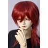 Tita-Doremi BJD Perruque de poupée articulée à bille 15-17 cm YOSD BB LATI Rouge perruque uniquement, pas une poupée 