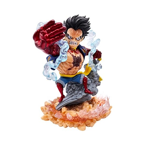 Hilloly One Piece Figurines de Monkey D. Luffy, 1 PCS Bureaue Voiture Décoration, Anniversaire Cake Topper Figurines Pirate N