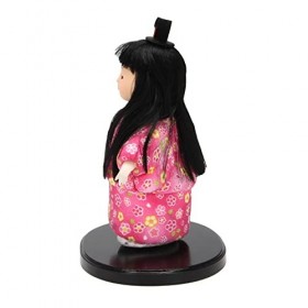 Jolsaawie Course de Coeur 25Cm Fait à la Main PoupéE Japonaise Hinamatsuri Objets de Collection Maison Voiture DéCor IntéRieu