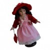 Harilla 12inches Porcelain Pink Dress Standing Doll W/Stand Home Decor
