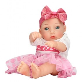 11in Reborn Baby Doll, Silicone Souple Lifelike Bathable Mobile Newborn Girl Baby Doll Cadeaux Danniversaire