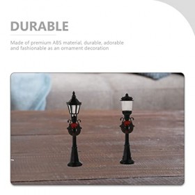 ibasenice 8 Pièces Modèle De Lampadaire Accessoires Vintage Accessoires De Poupée Miniatures Mini Lumières De Jardin Lampadai
