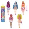 Barbie Poupée Mannequin Color Reveal avec 7 surprises à déballer, Série Tie-dye fluo avec imprimé tie-dye et changement de co