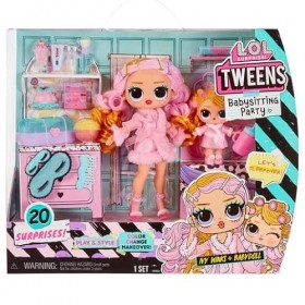 LOL Surprise Tween Babysitting Soirée Pyjama - Ivy WINKS & Babydoll - Découvrez 20 Surprises - Contient 2 poupées avec Les Fo