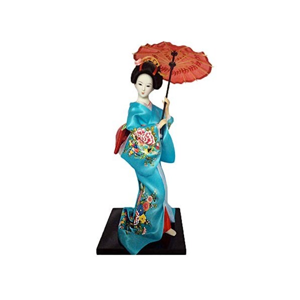 Siunwdiy Poupées Geisha Japonaise Statue Ethnique, Traditionnelle Japonaise Poupée, Kimono Poupées pour Fille Cadeau Miniatur