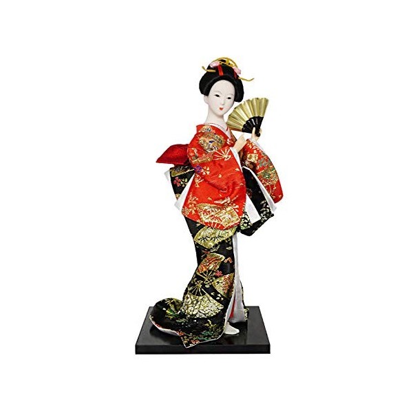 Siunwdiy Poupées Geisha Japonaise Statue Ethnique, Traditionnelle Japonaise Poupée, Kimono Poupées pour Fille Cadeau Miniatur