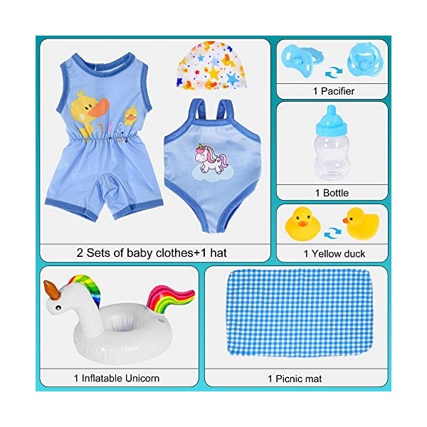 Ensemble Vêtements Poupée 30 Cm Pour Noël - 4 Robes, 3 Bonnets, écharpe, Bandeau - Accessoires Habillage Enfant