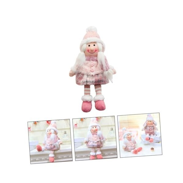 Abaodam 1Pc Fille Rose Poupée GNOME Figurine Poupée en Peluche Garçon Poupée Saint Valentin Peluche Poupée Souple Poupée Joue