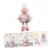 Abaodam 1Pc Fille Rose Poupée GNOME Figurine Poupée en Peluche Garçon Poupée Saint Valentin Peluche Poupée Souple Poupée Joue