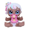 Kindi Kids Pastel Sweets Scented Kisses Little Sister Official Baby Doll with Big Glitter Eyes, Chubby, Squishy Arms and Legs