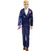 Barbie Ken poupée Marié en costume de mariage bleu satiné avec nœud papillon, jouet pour enfant, Multicolore, GTF36