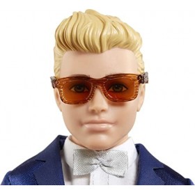 Barbie Ken poupée Marié en costume de mariage bleu satiné avec nœud papillon, jouet pour enfant, Multicolore, GTF36