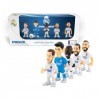 Minix - Real Madrid - Pack de 5 - Figurine à Collectionner 7cm Hazard, Courtois, Benzema, Vinicius JR et Carvajal 