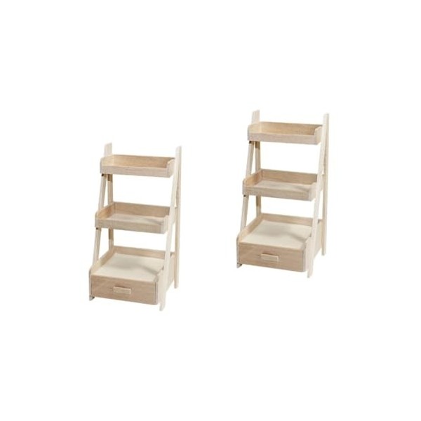 ibasenice 2 Pcs Maison De Poupée Support Multifonctionnel Mini Modèle De Maison Bricolage Mini Modélisation Jouet Mini Modèle