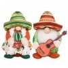 OWf597 Poupée musicale naine Sombrero ornement instrument de carnaval décoration dintérieur