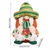 OWf597 Poupée musicale naine Sombrero ornement instrument de carnaval décoration dintérieur