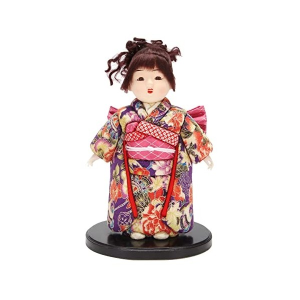 Jolsaawie Course de Coeur 25Cm Fait à la Main PoupéE Japonaise Hinamatsuri Objets de Collection Maison Voiture DéCor IntéRieu