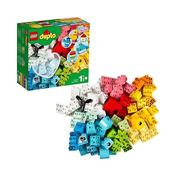 LEGO 10909 Duplo Classic La Boîte Coeur, Jouet Éducatif, Briques de Construction pour Bébé