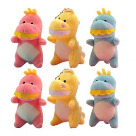 Toyvian 6 Pièces Porte-clés Pendentif De Téléphone Portable Mini Dinosaures Breloque Clé Animal Décor De Voiture Pendentif Cl