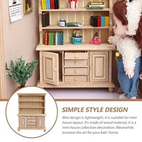 TOYANDONA Placards De Rangement Cachés Dollhouse Mini Cabinet Tablette: 1: 12 Modèle de Bibliothèque Maison de Poupée Maison 