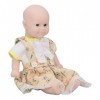 6inch Newborn Toddler Dolls, Portable Lifelike Full Silicone Body Reborn Baby Dolls avec Robe Jaune