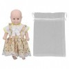 6inch Newborn Toddler Dolls, Portable Lifelike Full Silicone Body Reborn Baby Dolls avec Robe Jaune