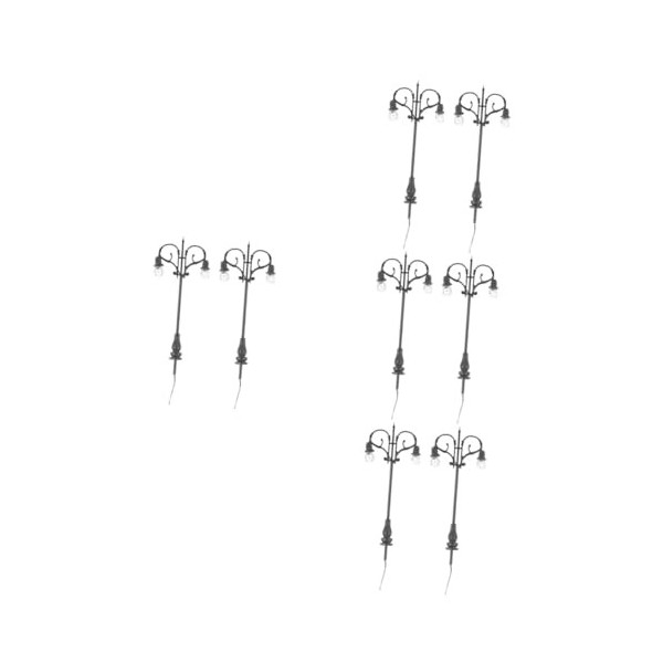 Garneck 8 Pcs Micro Paysage Jardin Enfant Ornement De Noël Maison De Poupée Meubles Accessoires Minuscules Lampadaires Modèle