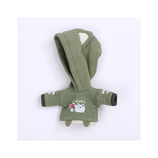 GUISHANLI Vêtements de poupée OB11 Migne Cat Coats Dolls Sweatshirts avec Motif de Chat for 11, 1 / 12BJD Doll Syling Dress U
